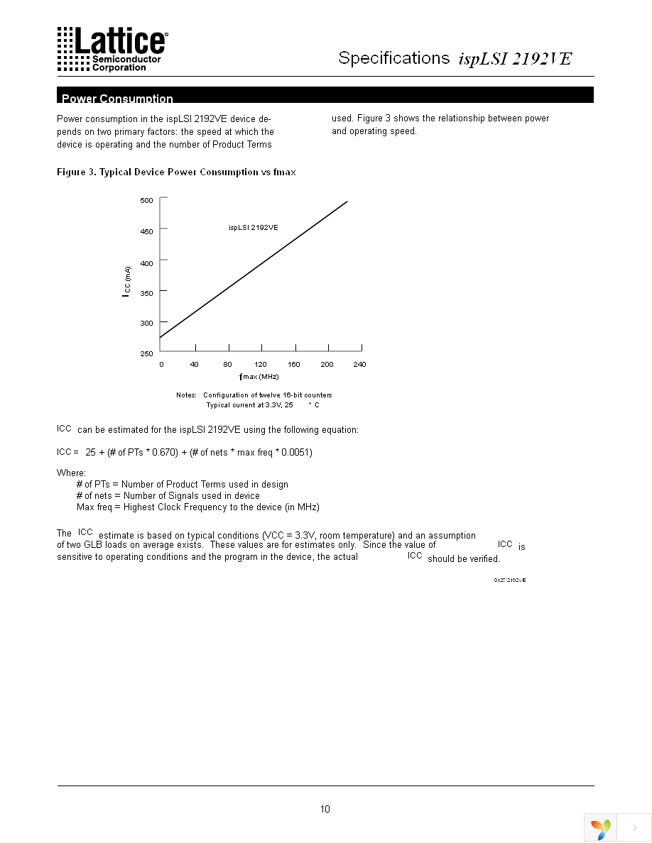 ISPLSI 2192VE-135LTN128 Page 10